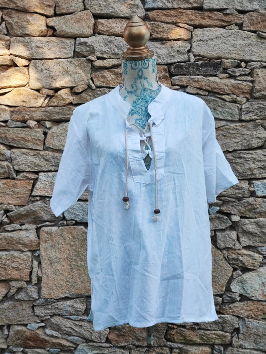 Short sleeve cotton shirt L