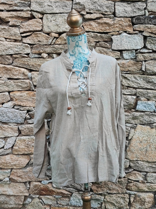 Long sleeve cotton shirt L